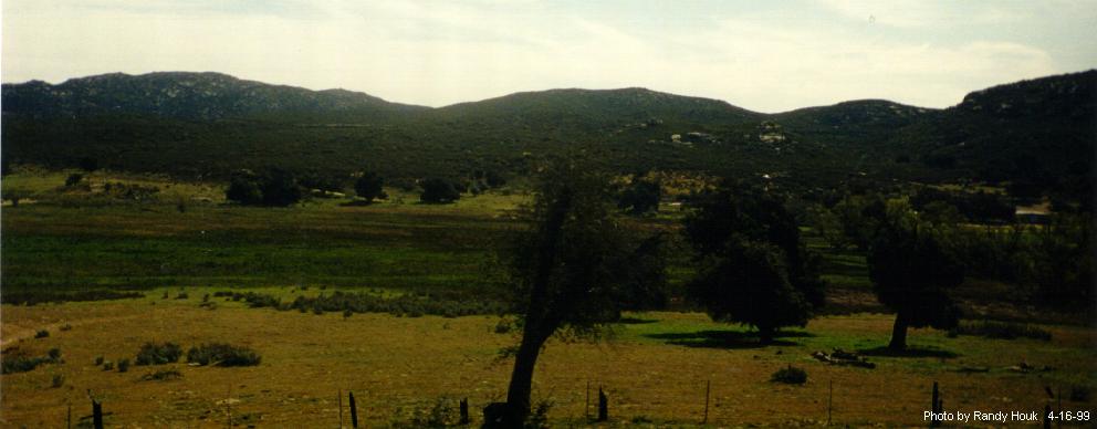 Campo landscape and hills photographed during Aizea production